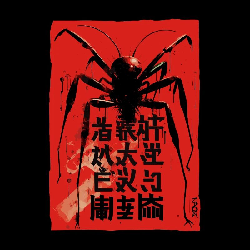 Eine riesige Horror Spinne