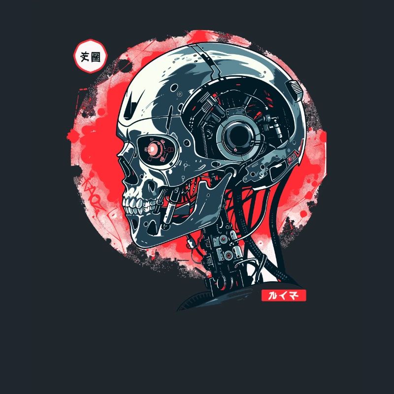 Cyber Cyborg Tech: Robot Skull Skull
