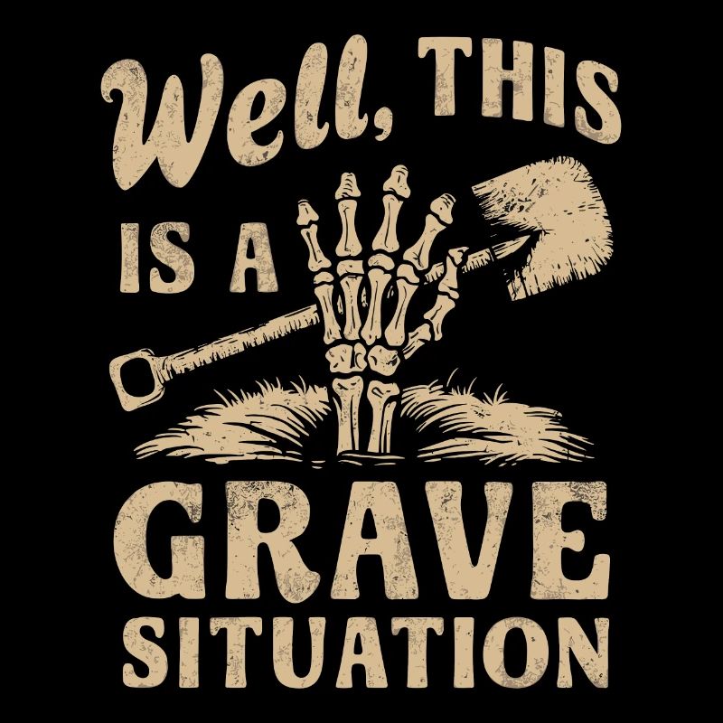 Skeleton Cemetery Pun Funny Saying
