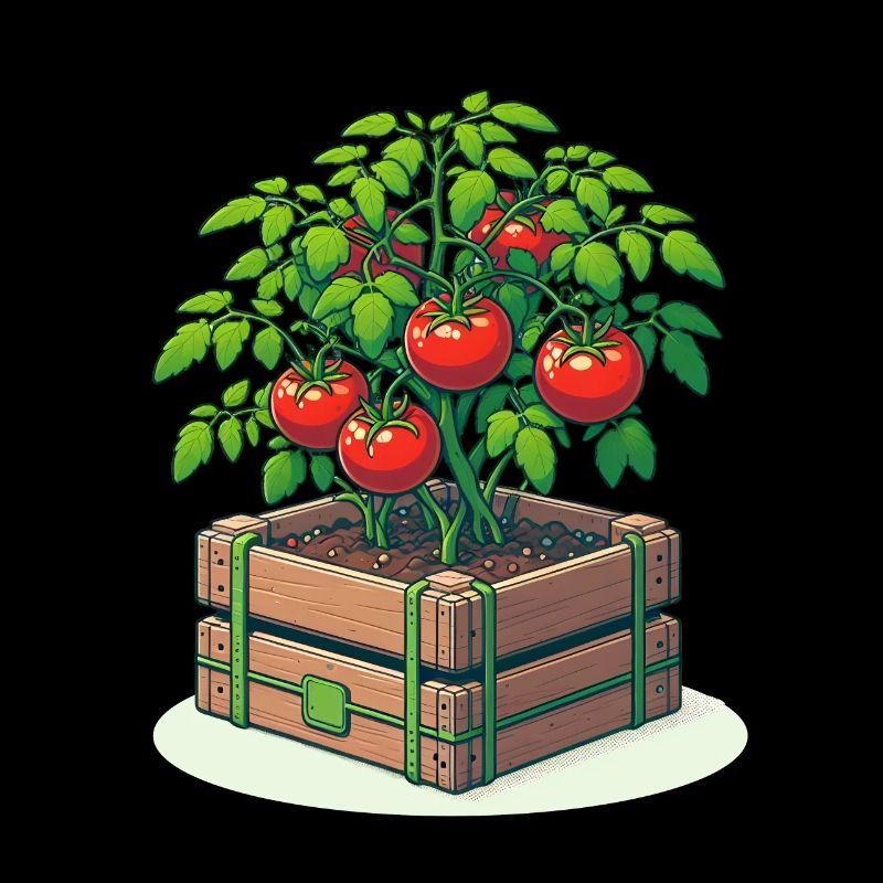 Plant de tomate en pot de tomate