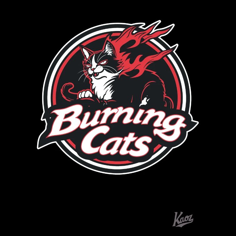 Mascotte Chat Parodie : Burning Cats