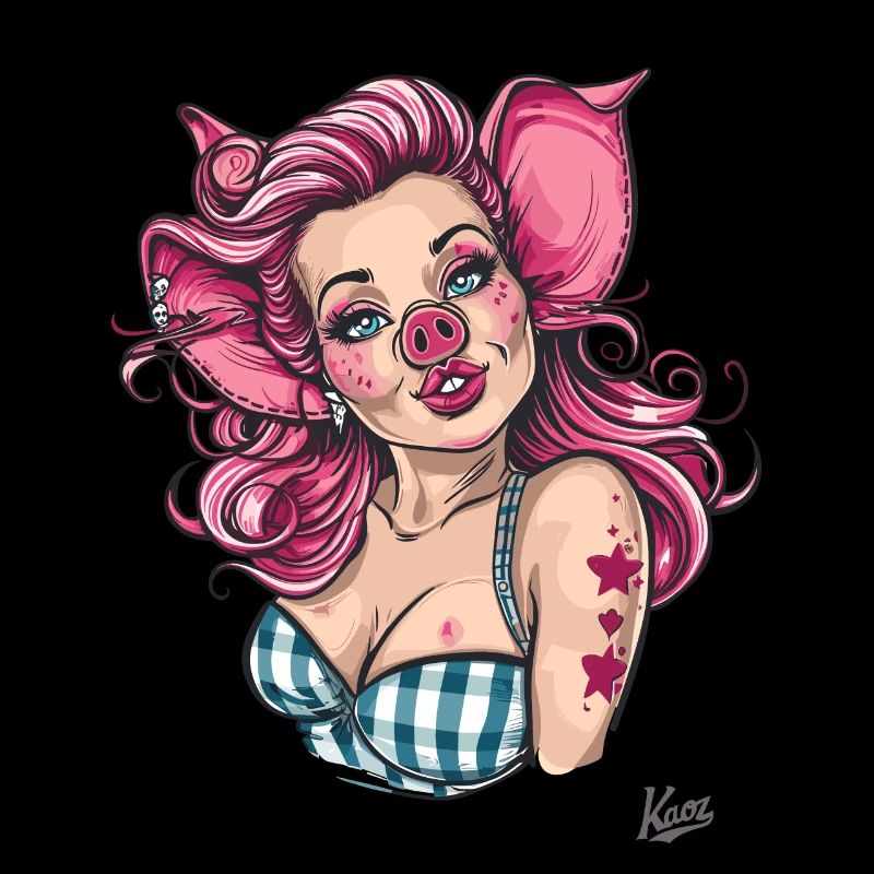 Pin-up et cochon cochon