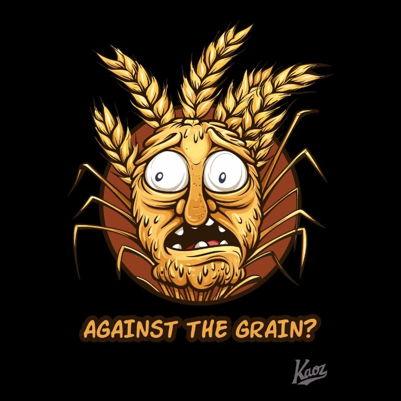 À contre-courant : Visage de grain de dessin animé