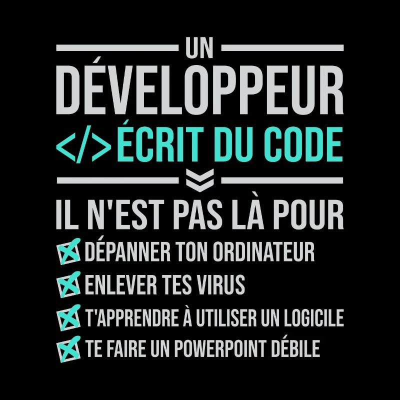 Développeur écrire du code