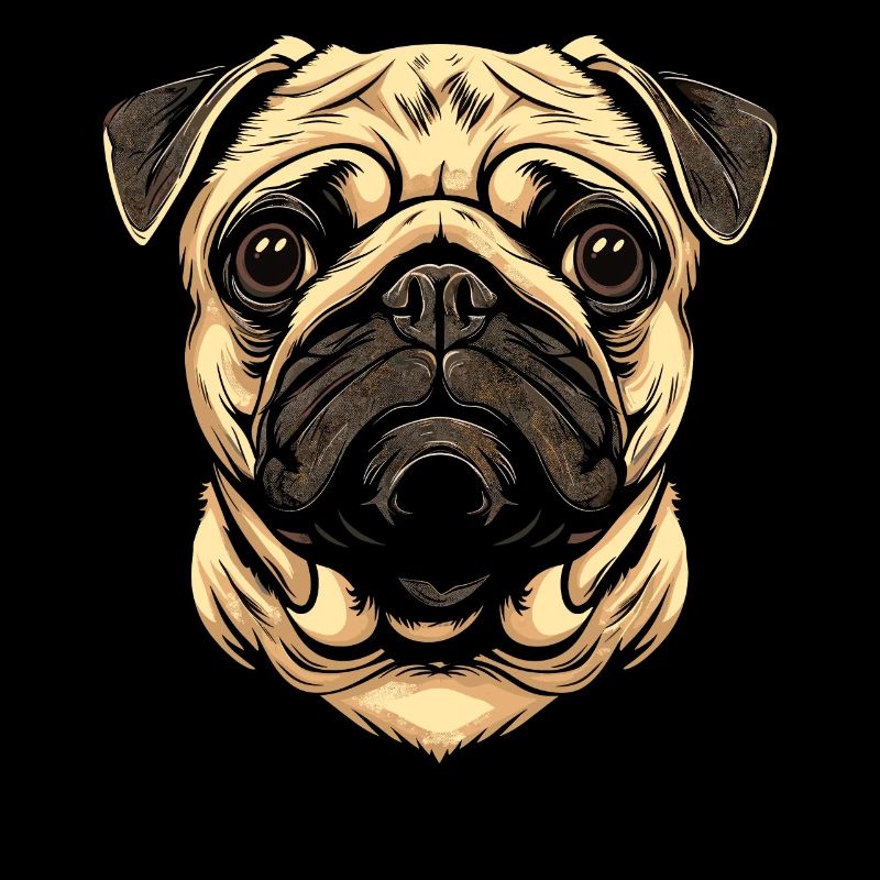 Mops Beige Hunde Liebe Carlin Kleiner Süßer Mops