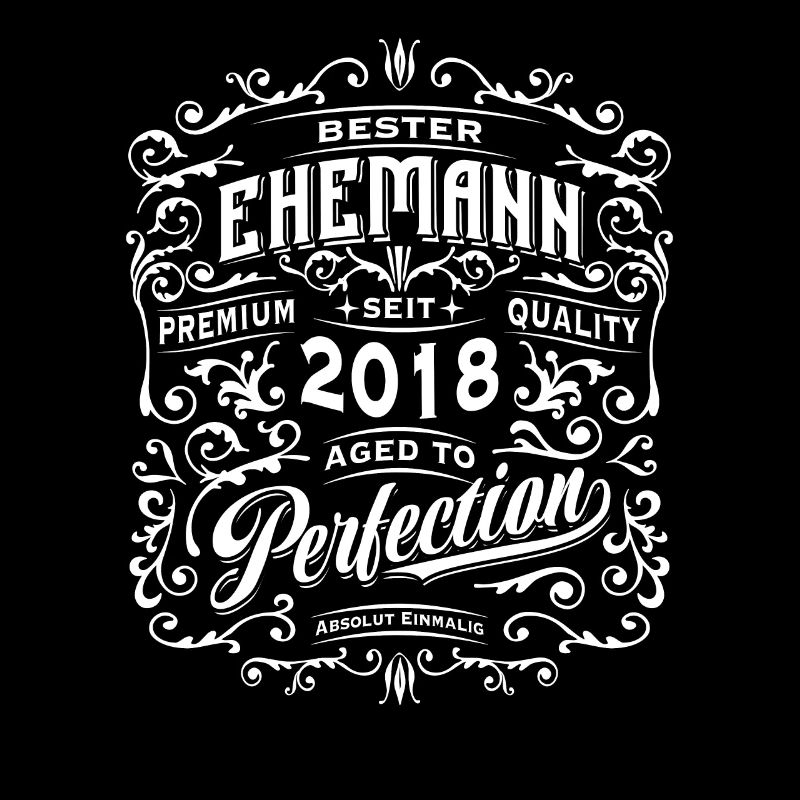 Bester Ehemann seit 2018, Retro, Hochzeitstag