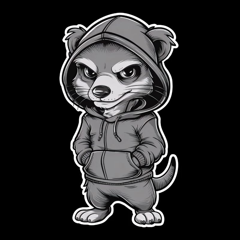 Suricate cool dans un sweat à capuche élégant