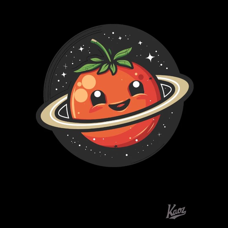 Planète tomate heureuse dans l’espace