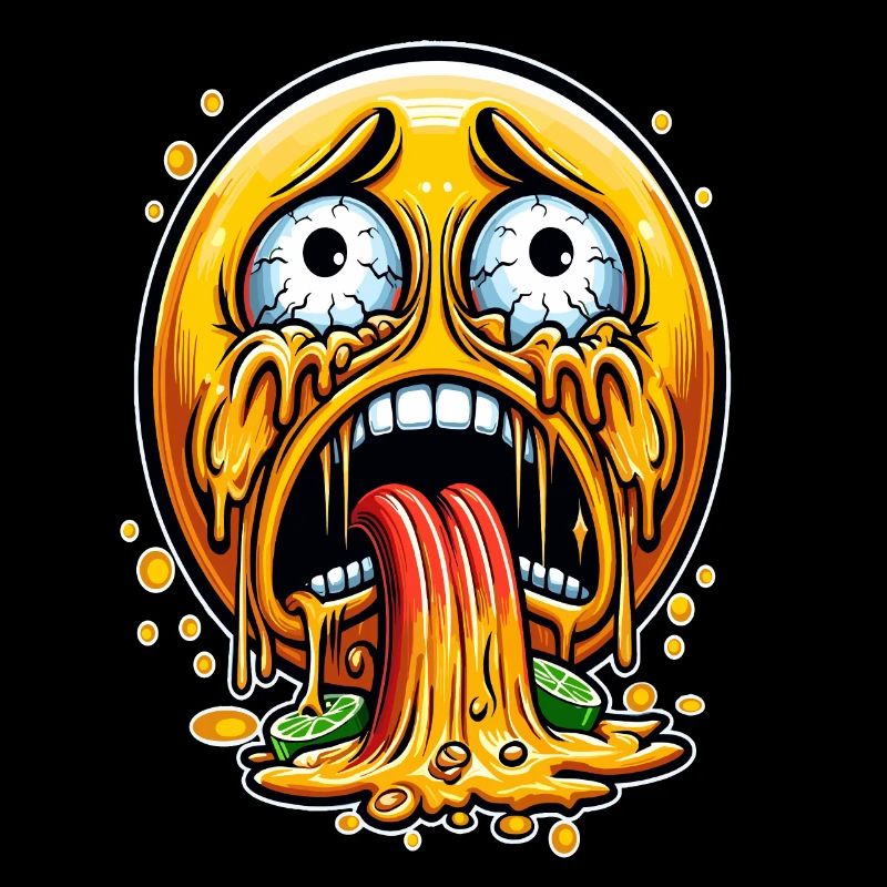Puke attack face