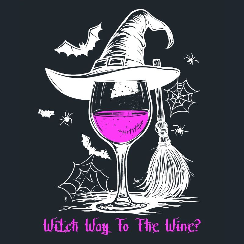 Weinglas Hexe Wein Halloween Weintrinker Geschenk