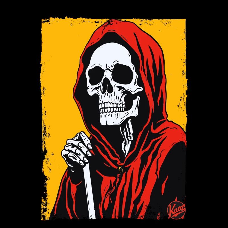 Calm and composed Grim Reaper design