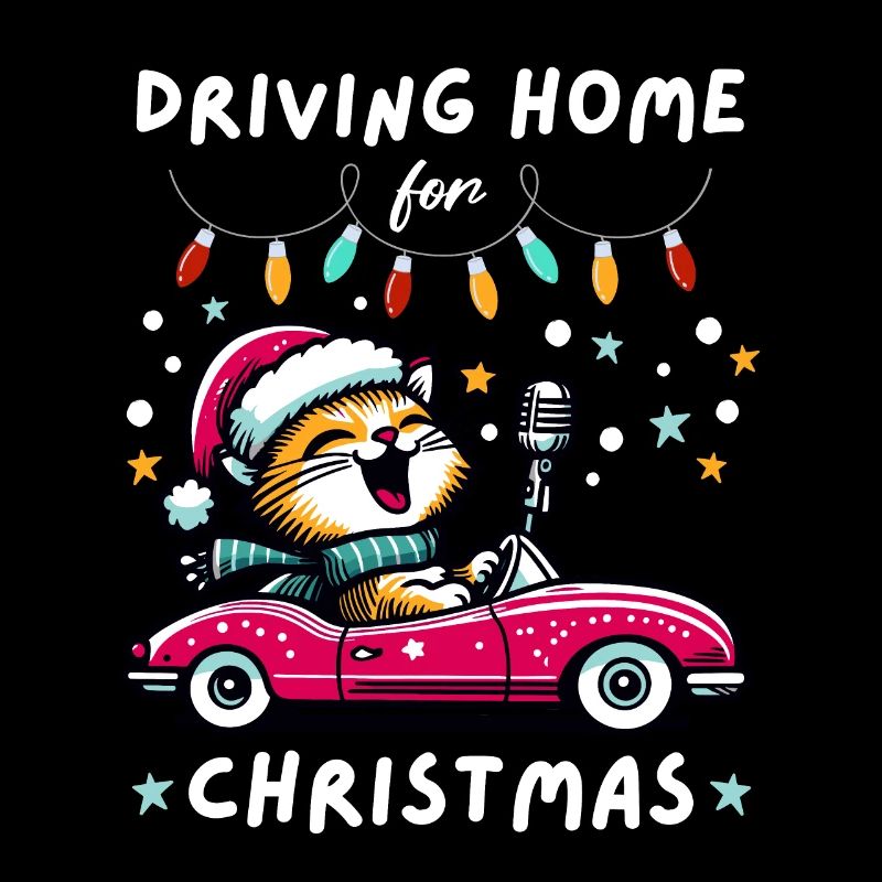 Noël Chat Maison Famille Vacances Mignon