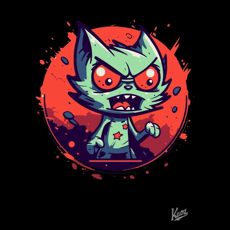 Chat Aggro Drôle Fou