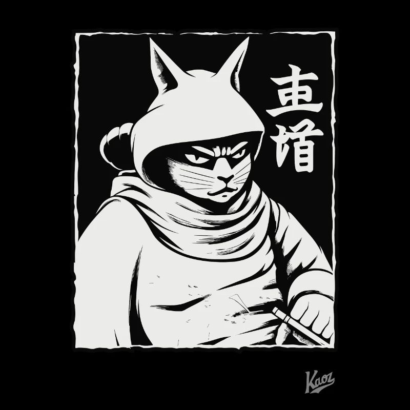 Chat shogun samouraï