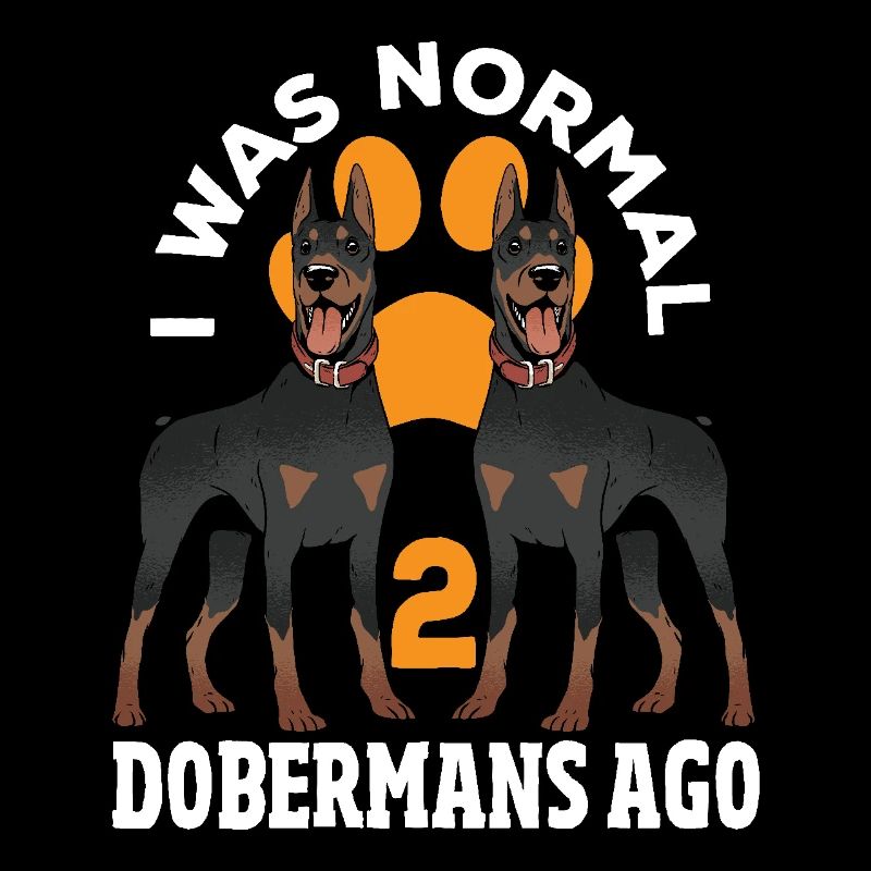 Dobermann Hund Ich war normal vor 2 Dobermännern
