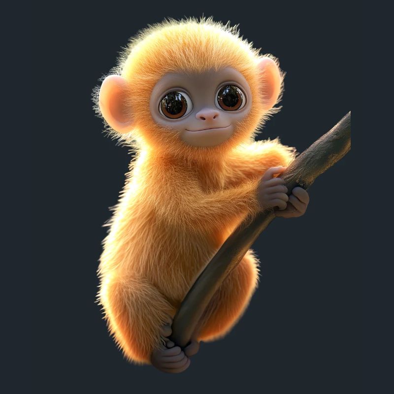 Gibbon Monkey Whitehand Gibbon Monkey Cute Lar Gibbons