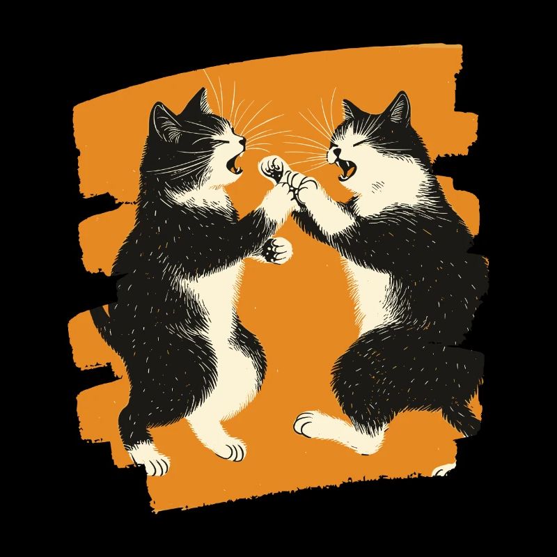 Japanischer Katzen Kampf