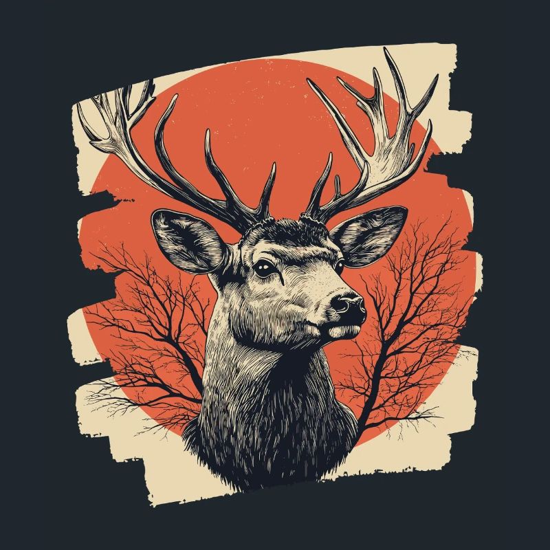 Hirsch mit Geweih