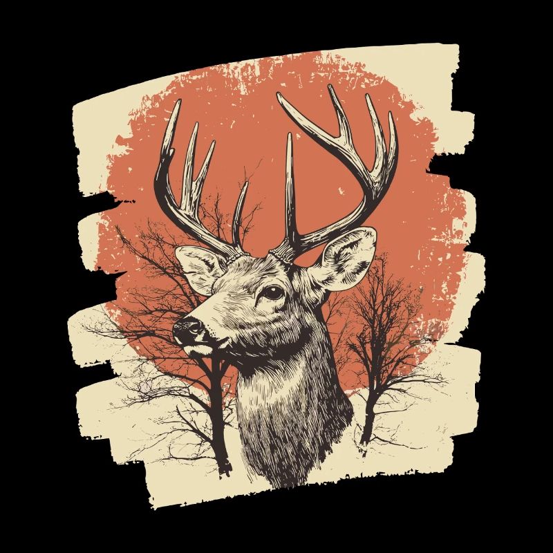 Cerf avec bois