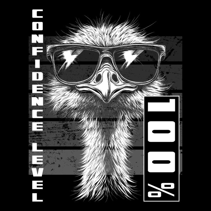Confident Ostrich Bird Sunglasses Gift