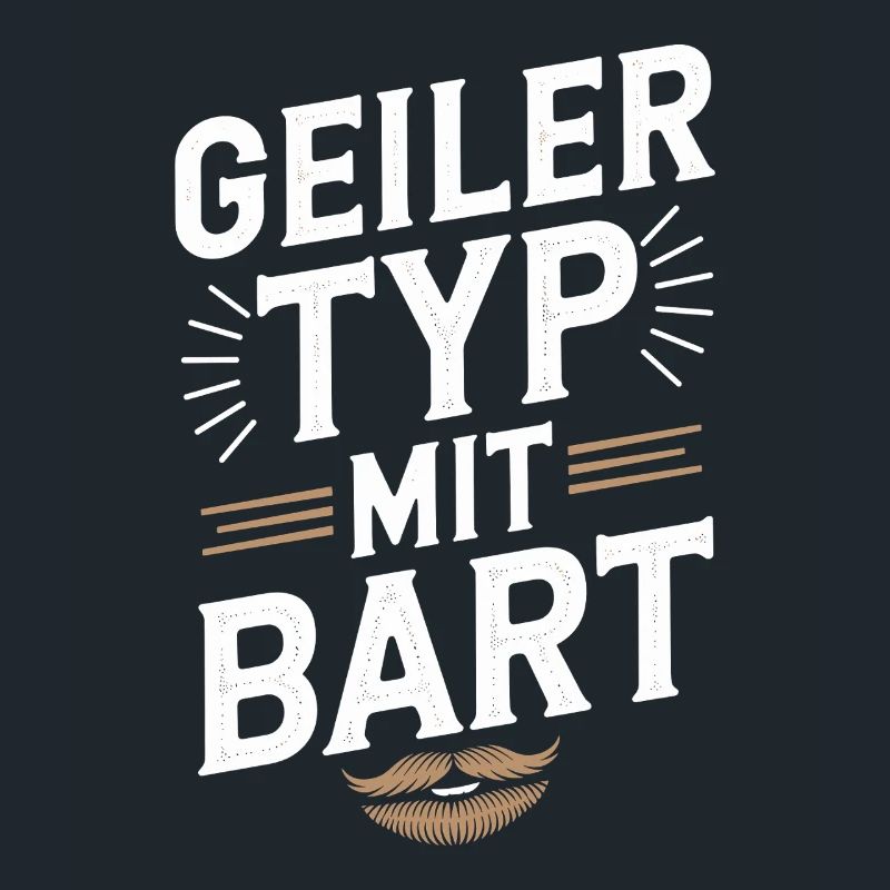 Geiler Typ Mit Bart Bartträger Barbier Vollbart
