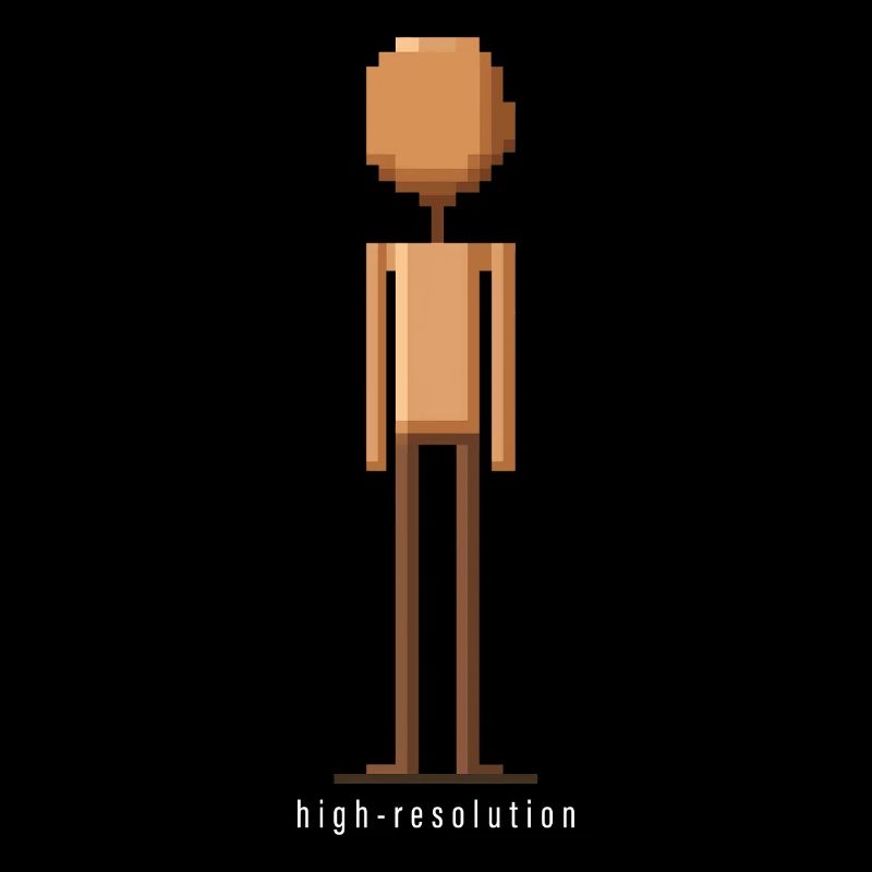 High Resolution Ironisches Pixelart Fun Design