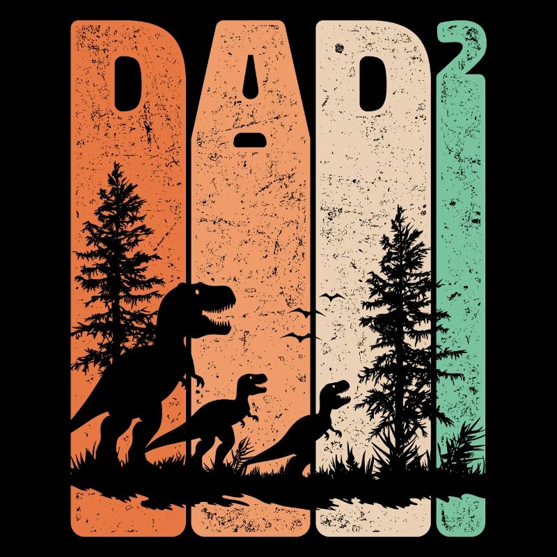 Tyrannosaurus Rex Design Dad Hoch 2 Väter Geschenk