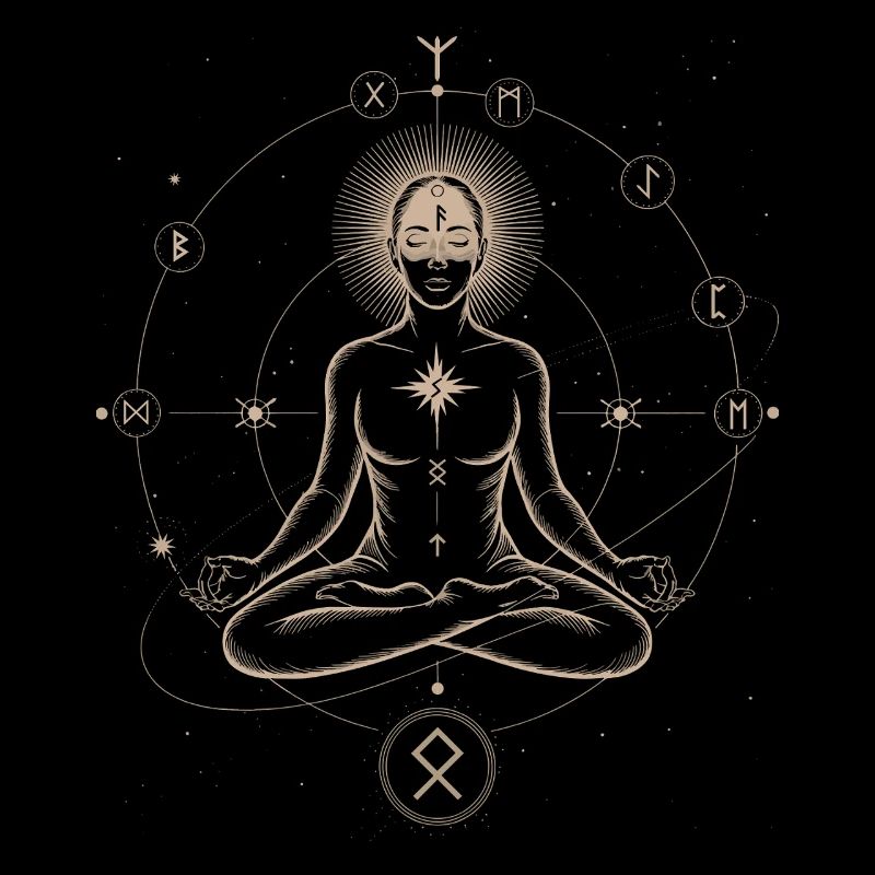 Runic Astral Alignment | Meditative Art Print