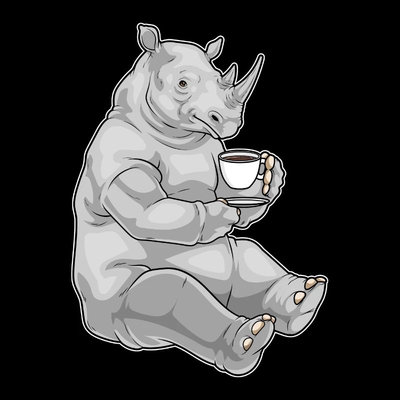 Nashorn Kaffee Tasse