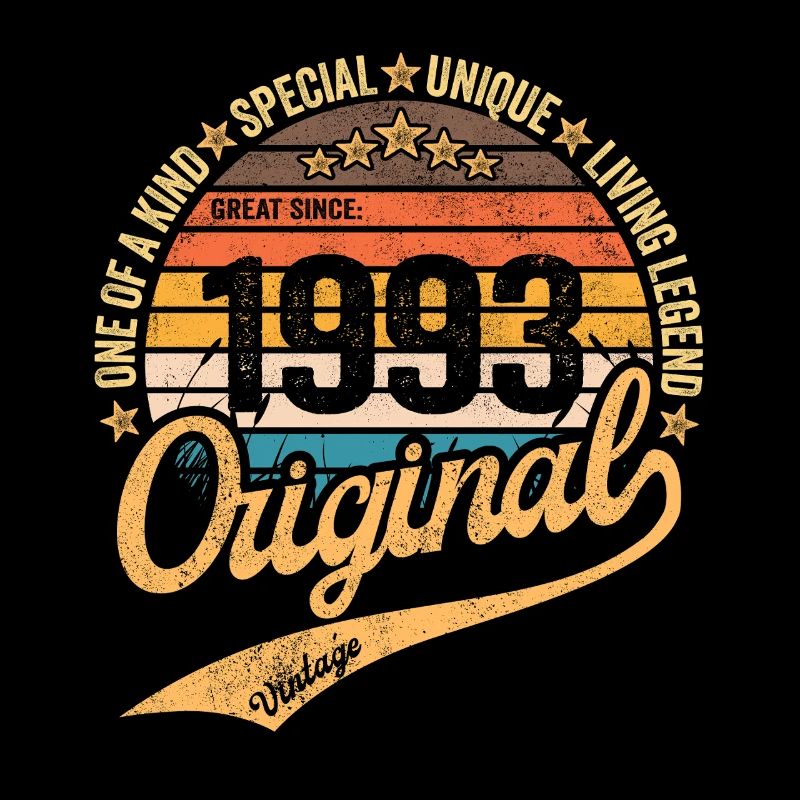 Rétro Vintage né en 1993 – Millésime 1993