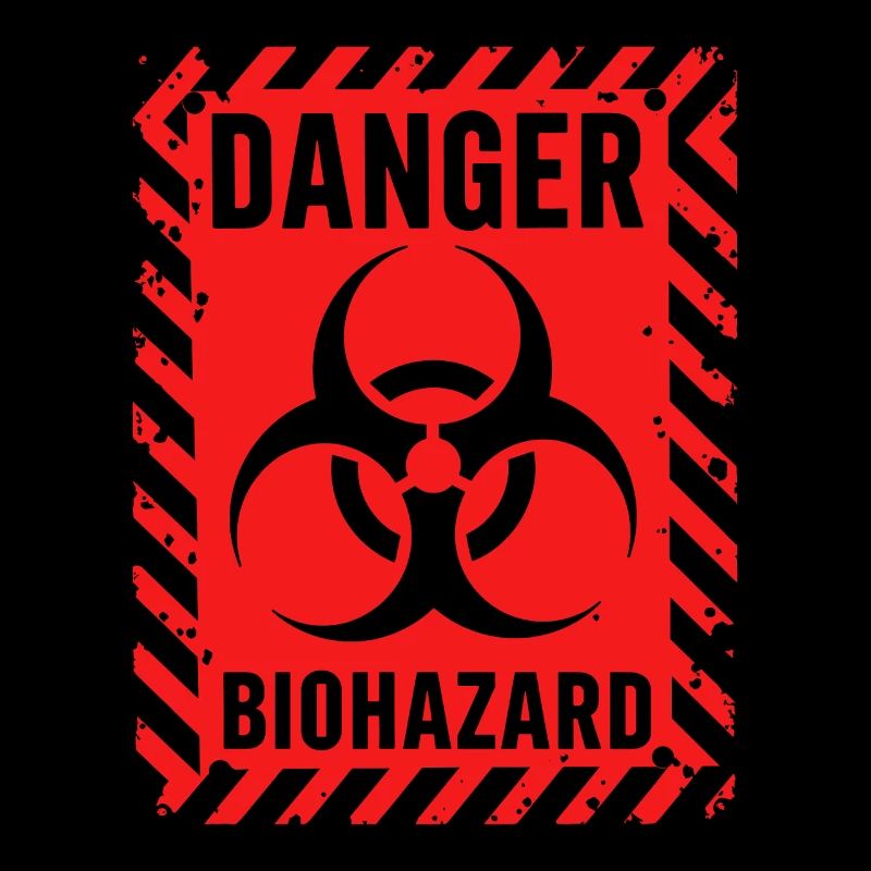 Danger Biohazard Grunge Zombies Apocalypse