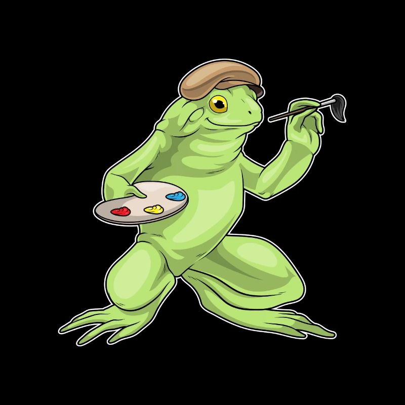 Frosch Maler Pinsel Malen