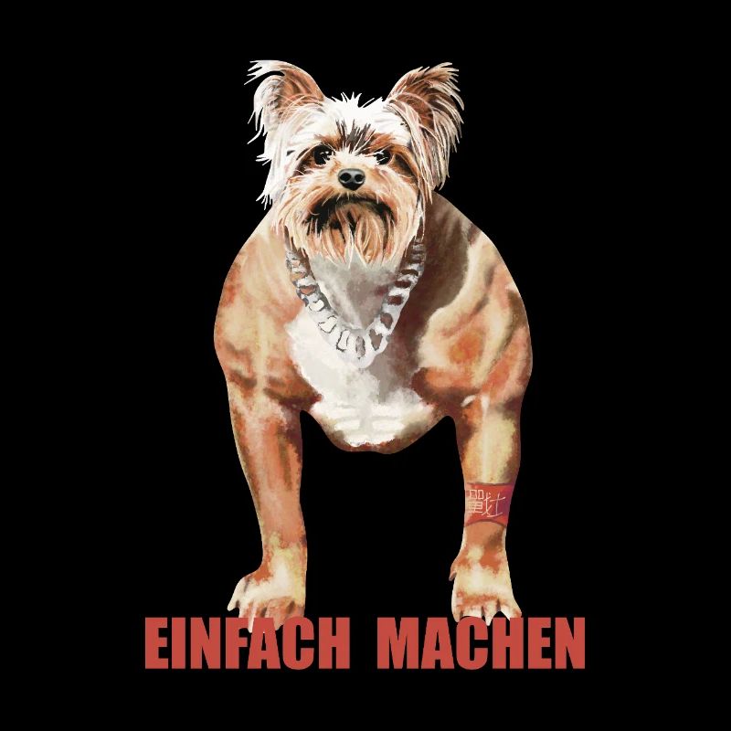 Humorvoller Doggynator mit Spruch