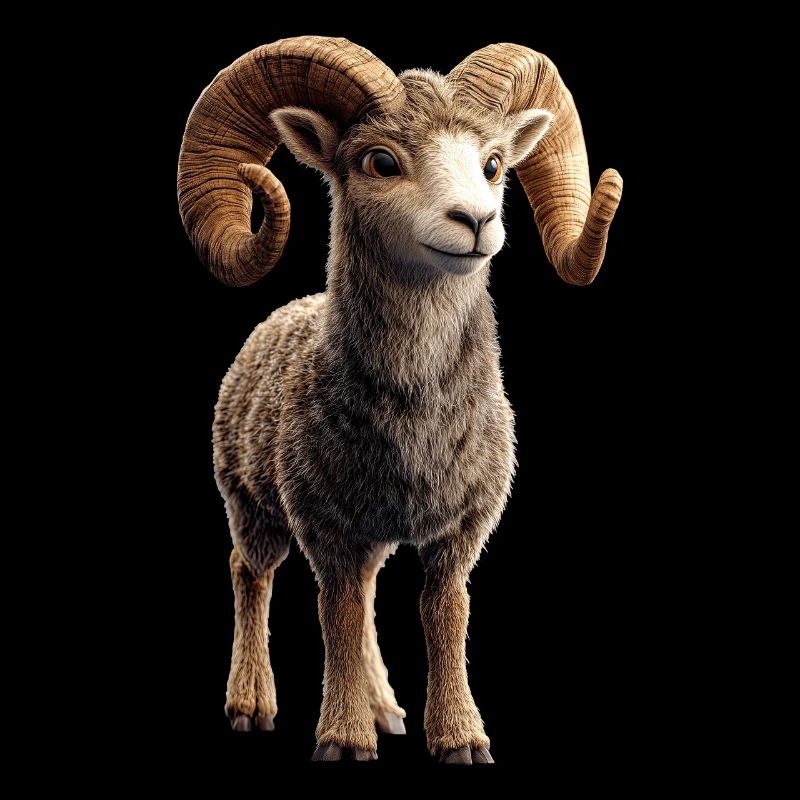 Widder Mufflon Aries Wilde Schafe Männliches Schaf