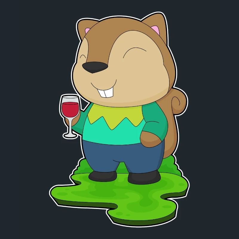 Squirrel Red Wine
