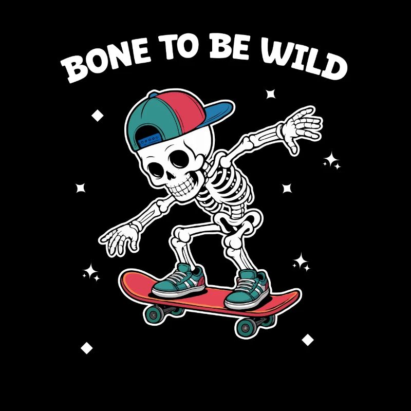 Skull Skeleton Skateboard Abenteuer