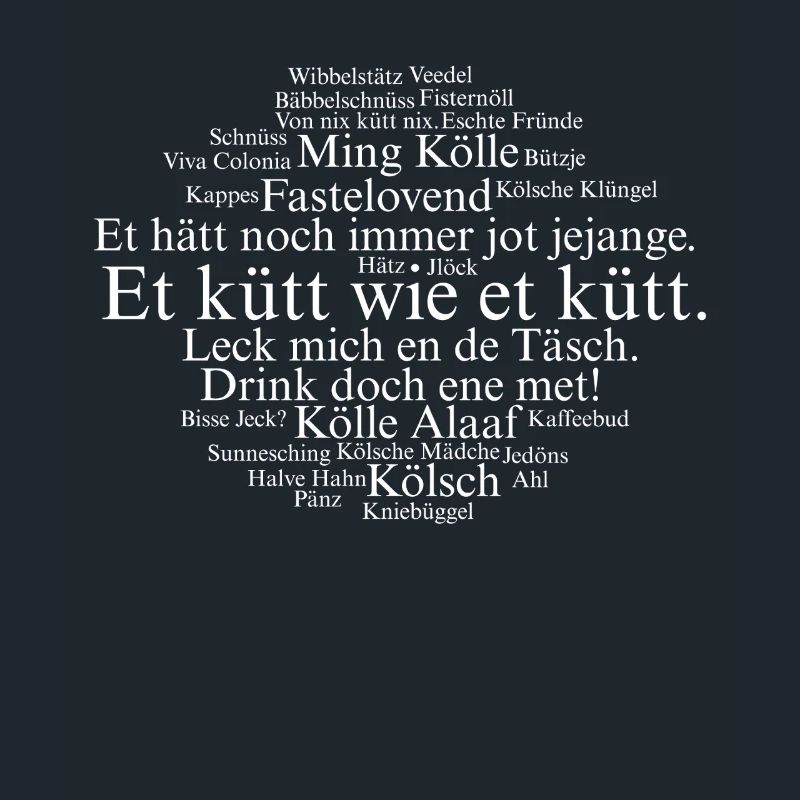 Cologne Kölsch Word Cloud Cologne Carnival Alaaf Kölle