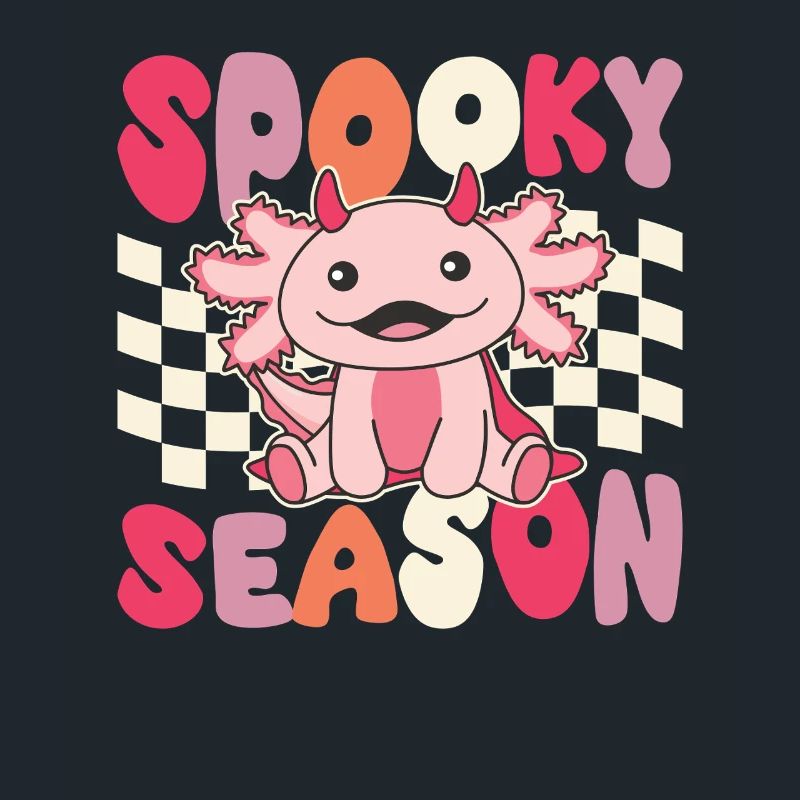 Axolotl Halloween Groovy Devil Saison effrayante