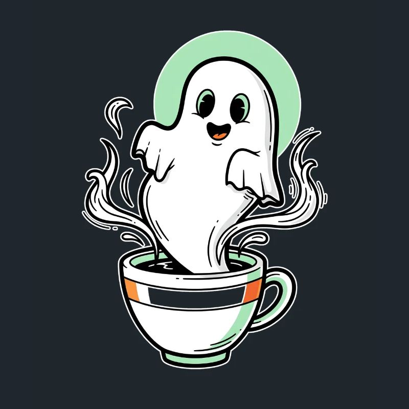 Funny Ghost Coffee Cup Design