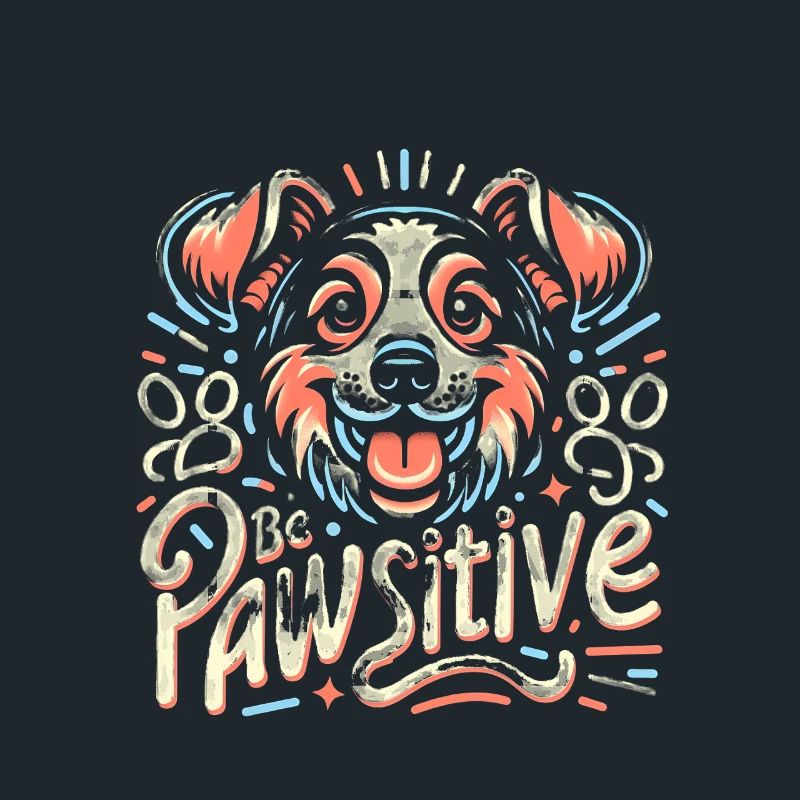 Be pawsitive cute dog