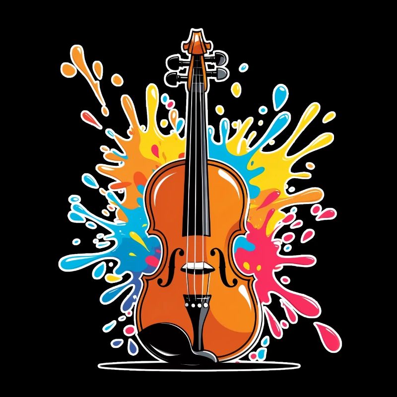 Conception artistique de violon vibrante