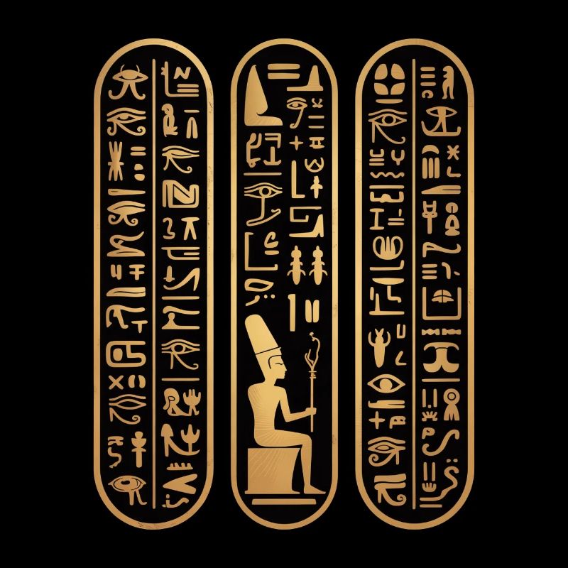 Hiéroglyphes égyptiens Pyramide d'Égypte