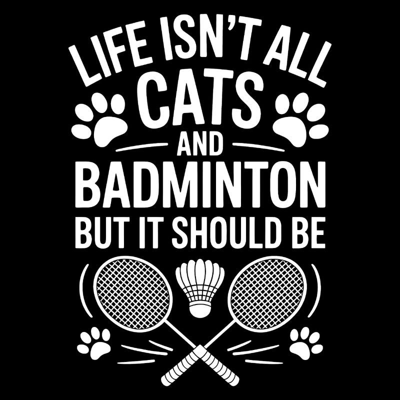 Badminton Spruch Katze Lustiges Badminton Geschenk