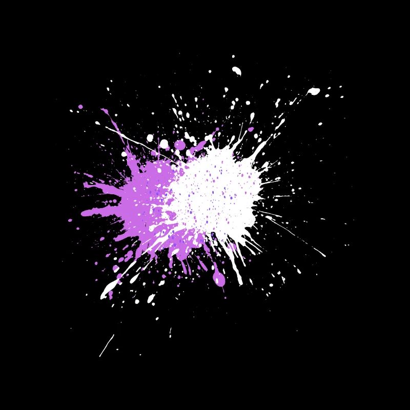 Explosion de couleur violette sur noir