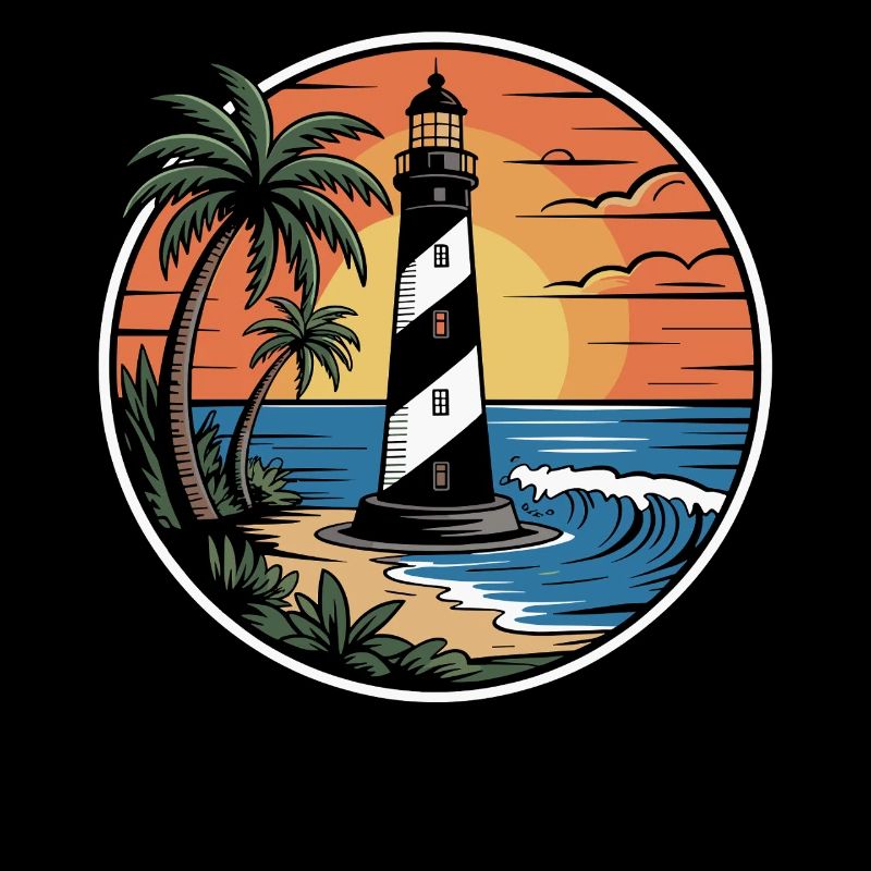 Phare et coucher de soleil