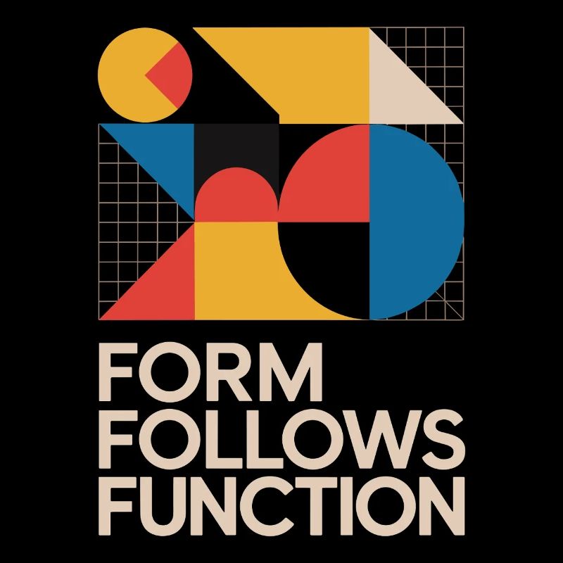 Bauhaus Form Follows Function Geometric Art