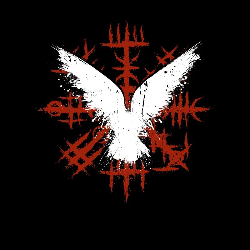 Wikinger Vegvisir mit Odins Raben