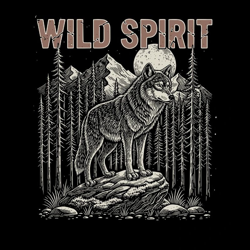 Wild Spirit Wolf Moon Forest