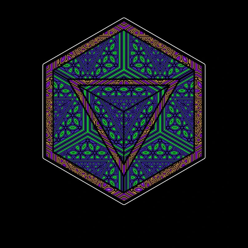 Mandala Kaleidoscope Triangle Pattern Psychedelic