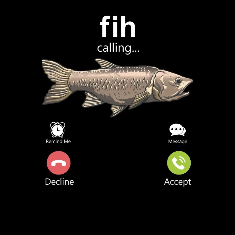 Fih Appel Drôle Hommes Pêche Internet Meme Fi